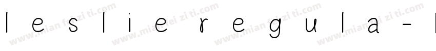 leslie regula字体转换
